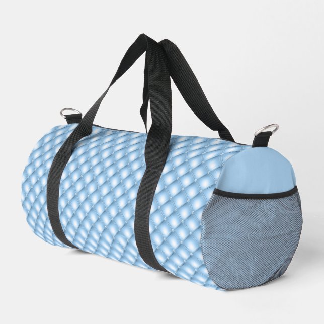 Sac De Sport Satin et diamants bleus Faux Tufted (Coin droit)