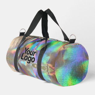 Sac De Sport Silver Rainbow Holographic Luxury Business Logo