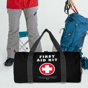Sac De Sport Simple First Aid Croix Rouge Médicale Black Travel