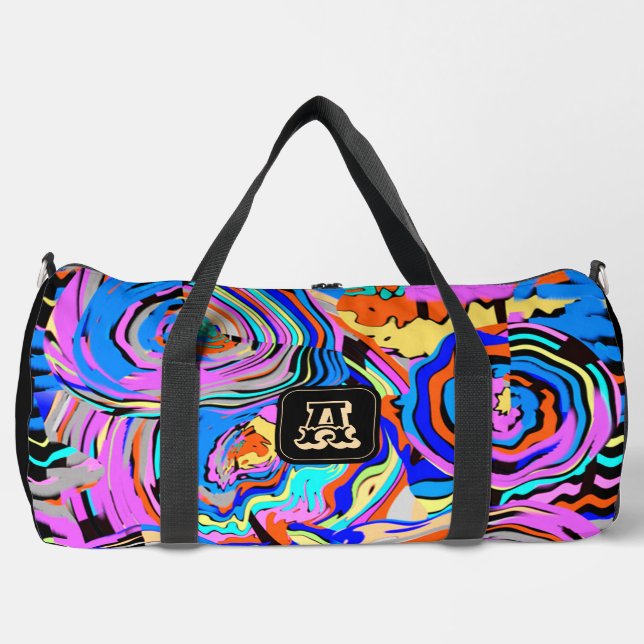 Sac De Sport Simple Monogramme Chic Motif Sports Voyage CarryOn (Recto)