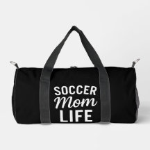 Sleek Black Bold White Typographie Soccer Maman Vi