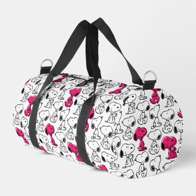 Sac De Sport Snoopy Black & Magenta Motif (Coin gauche)