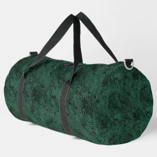 Sac De Sport Soie Moire Petit Motif en Vert Forêt