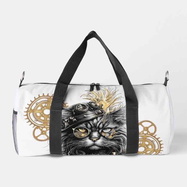 Sac De Sport Spunky Paws Le Chat Steampunk Funky  (Verso)