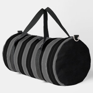SAC DE SPORT STRIPES VERTICALES NOIRES ET GRIS JOLIMENT