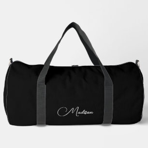Sac De Sport Style moderne minimaliste Nom de script noir