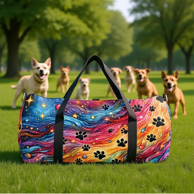 Sac De Sport Swirling Cosmic Paw Print  (Créateur téléchargé)