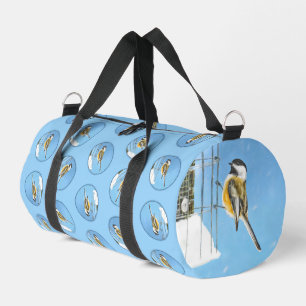 Sac De Sport Tableau de la mangeoire d'hiver de chickadee Oisea