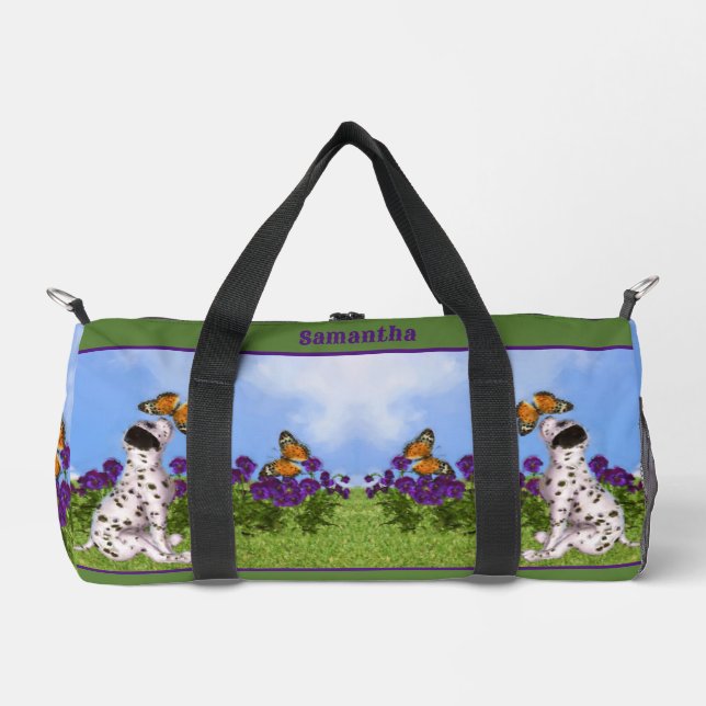 Sac De Sport Tabouret de chiot dalmate Peinture personnalisée (Recto)
