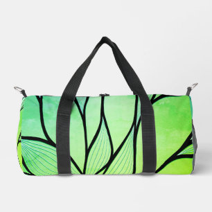 Sac De Sport Teintes vertes vives motif créatif de feuilles