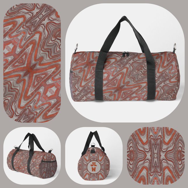 Sac De Sport Terre rouge et gris Boho Chic naturel Abstrait (Créateur téléchargé)