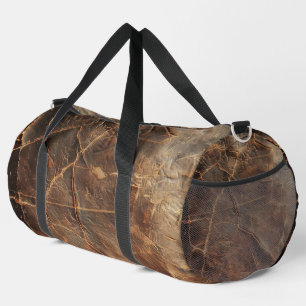 Sac De Sport Texture en cuir brut vintage