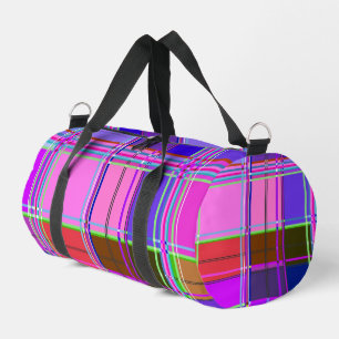 Sac De Sport Tissu à carreaux rose motif Madras