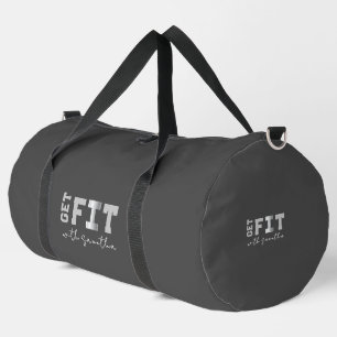 Sac De Sport Tons Gris S'Adapter Fitness Logo Dumbell