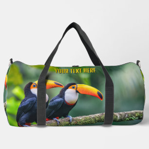 Sac De Sport Toucans Tropical Texte Personnalisé