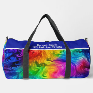 Sac De Sport Tourisme personnalisé avec monogramme tourbillon d