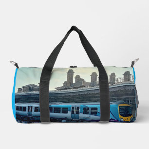 Sac De Sport Train bleu clair et jaune