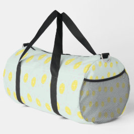 Sac De Sport Tranches de citron jaune sur bleu