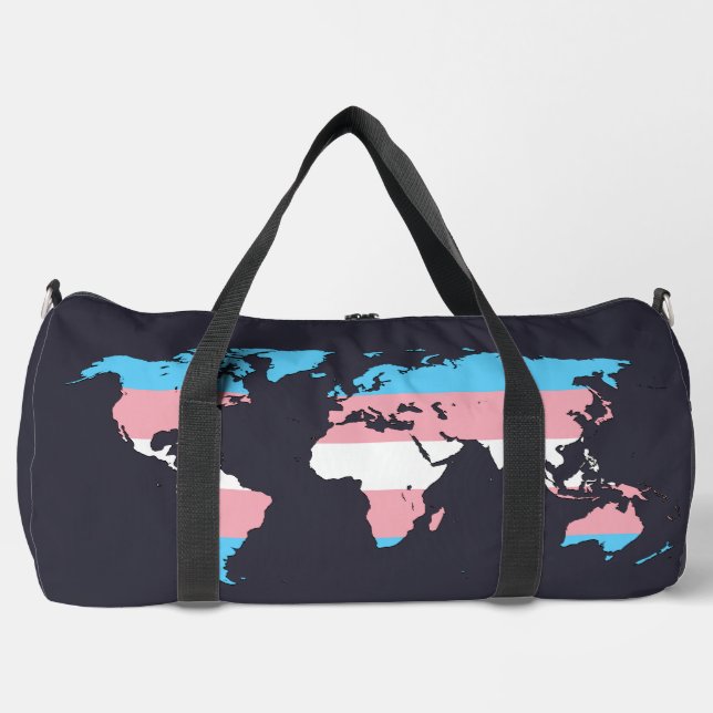 Sac De Sport Transgender pride world map   (Recto)