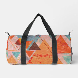 Sac De Sport Triangles abstrait motif de bloc de couleur géomét