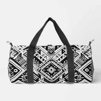 Sac De Sport Tribal monochrome - Symétrie en gras en noir