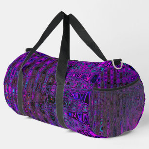 Sac De Sport Trippy violet et noir rétro ondes atomiques