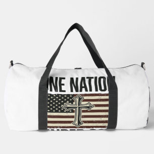 Sac De Sport Une nation sous Dieu croix patriotique