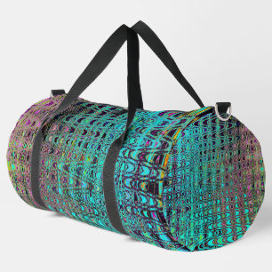 Sac De Sport Vagues Kaleidoscopiques Aqua Retro Boomerang Abstr