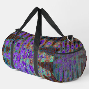 Sac De Sport Violet coloré Super Abstrait rétro Vagues atomique