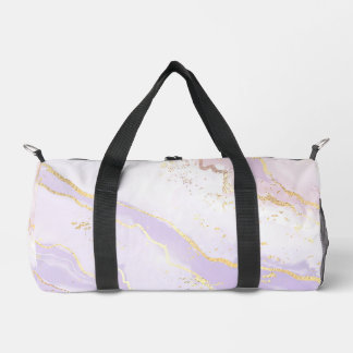Sac De Sport Violet Douce Éclaboussure d'Or Aquarelle Élégante
