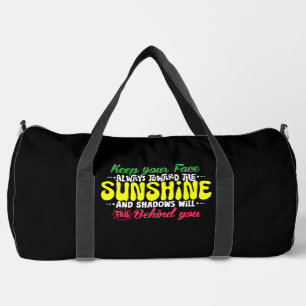 Sac De Sport Visage Ensoleillé Les ombres tombent derrière