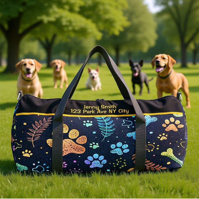 Sac De Sport Whimsical Pet Print Travel Organizer (Créateur téléchargé)