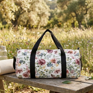 Sac de sport yoga romantique floral pour femmes 