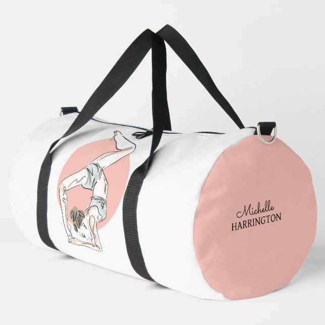 Sac De Sport Yoga Woman nom personnalisé (Coin gauche)