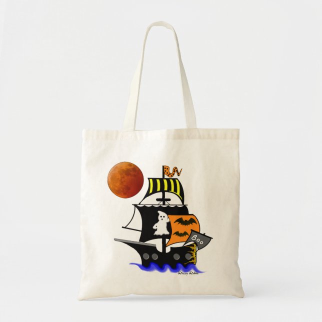 Sac de sucrerie de Halloween de pirate (Devant)