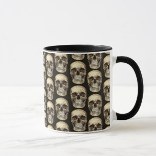 Sac de tasse humaine de tasse de café de crâne