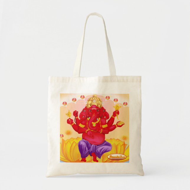 Sac de toile de Trimukah Ganesha (Devant)