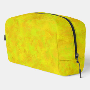 Sac de toilette à motif abstrait jaune orange vert