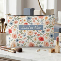 Sac de Toilette à Motif Floral Élégant et Chic
