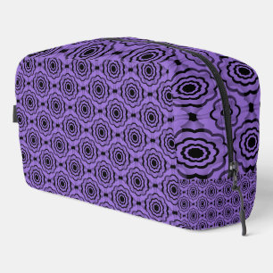 Sac de toilette à motif sans couture de fleur noir