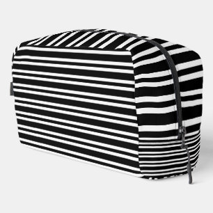 Sac de toilette à motif sans fin rayures noires et