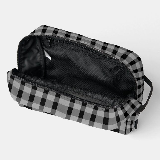 Sac de toilette de style noir - Élégant et polyval (Ouvrir)