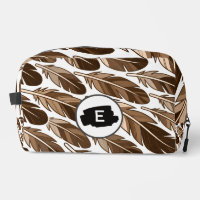 Sac de toilette en plume de monogramme personnalis