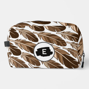 Sac de toilette en plume de monogramme personnalis
