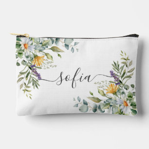 Sac de toilette fleurie personnalisé - nom & margu