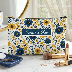 Sac de toilette floral méditerranéen élégant