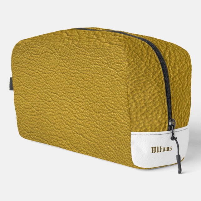 Sac de toilette jaune or (Coin droit)