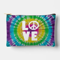 Sac de toilette LOVE signe de paix Tie-Dye Cadeau