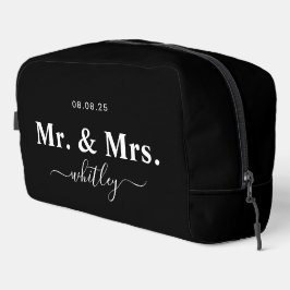 Sac de toilette M. & Mme pour couple (noir)