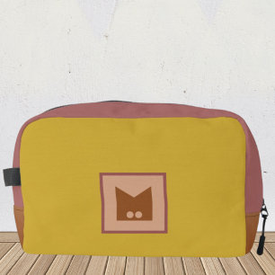 Sac de toilette monogramme rouge jaune coloré